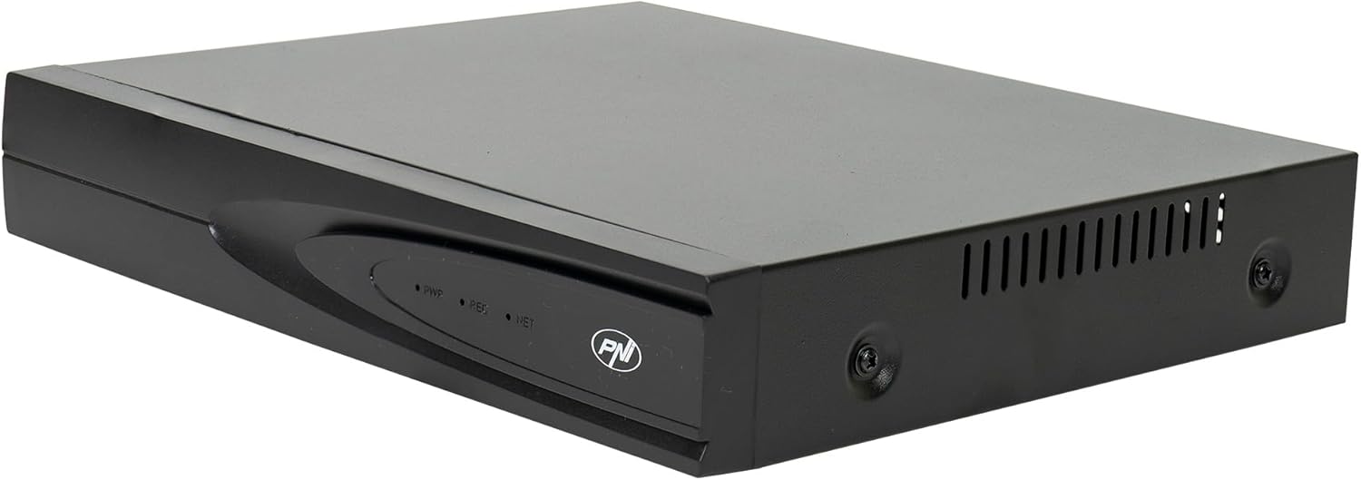 PNI PNI-IP816 NVR 16-Kanal Netzwerkrekorder, 4K (8MP/5MP), H.265, HDMI & VGA-Ausgang, USB-Backup, 8 TB, 12V 15W, EU