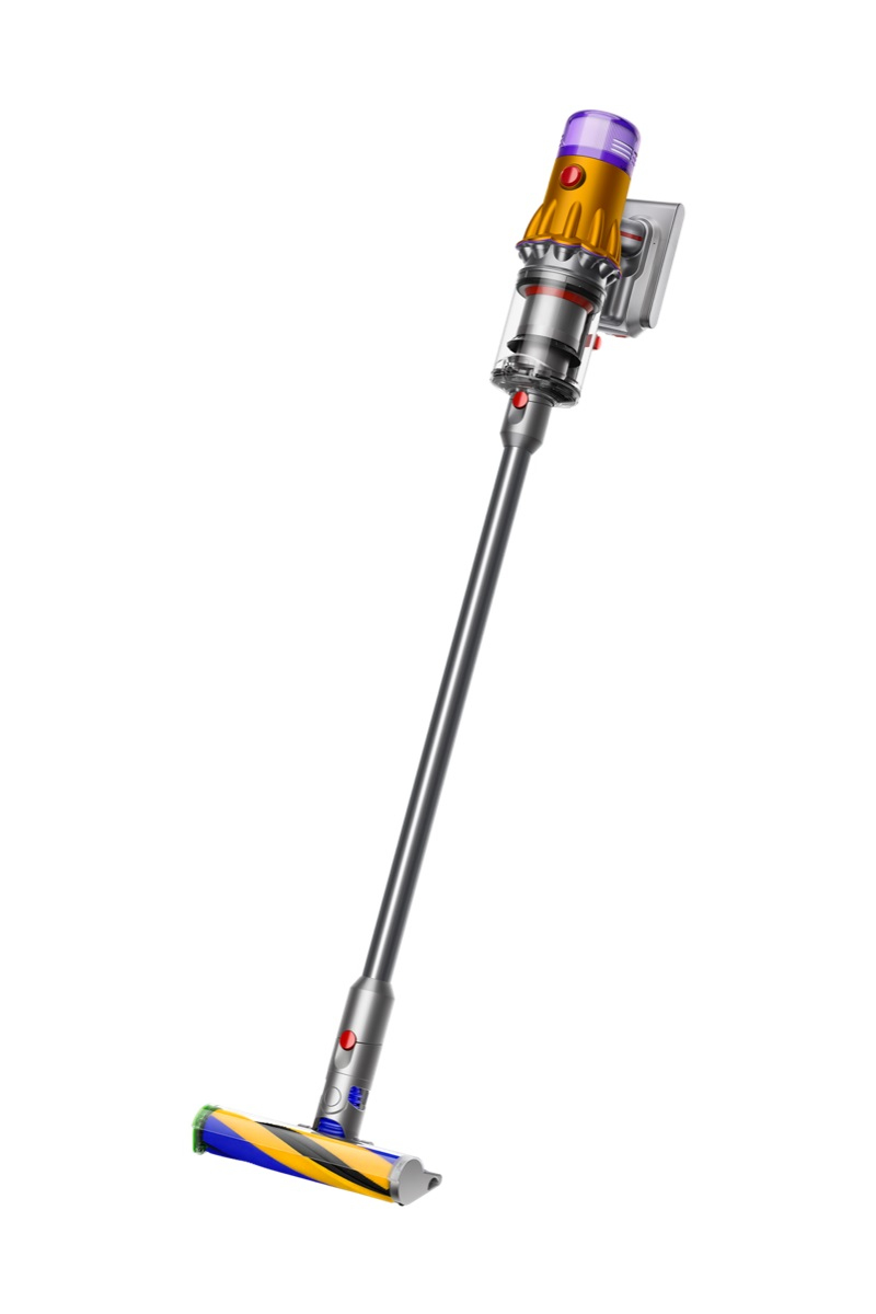 Dyson V12 Detect Slim Absolute Stabstaubsauger 2-in-1 Akku 29,4 V 60 Min Laufzeit Beutellos 0,35 l 545 W Nickel/Gelb
