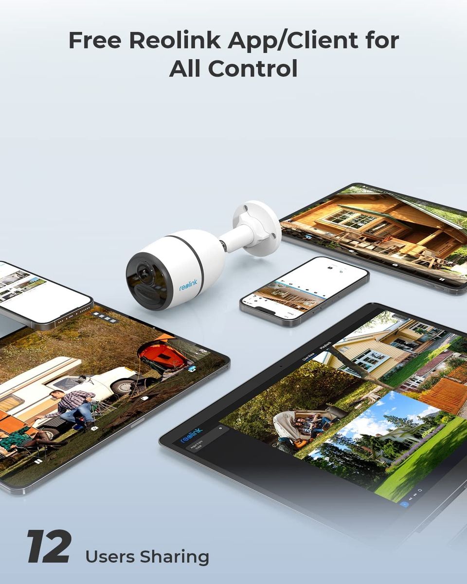 Reolink 3G/4G LTE Überwachungskamera Aussen Akku 2K 4MP mit microSD- und SIM-Kartenslot, Personen-/Autoerkennung, Mobile Solar Kamera Outdoor mit PIR Bewegungsmelder, 2-Wege-Audio, Go Plus+Solarpanel Reolink Go Plus mit Solarpanel
